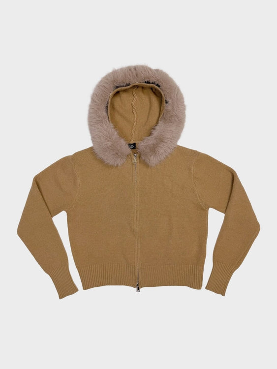 未使用品【BRIEFING】WOOL HIGH NECH KNIT HOODIE Embroidered fur knit hoodie | Judin