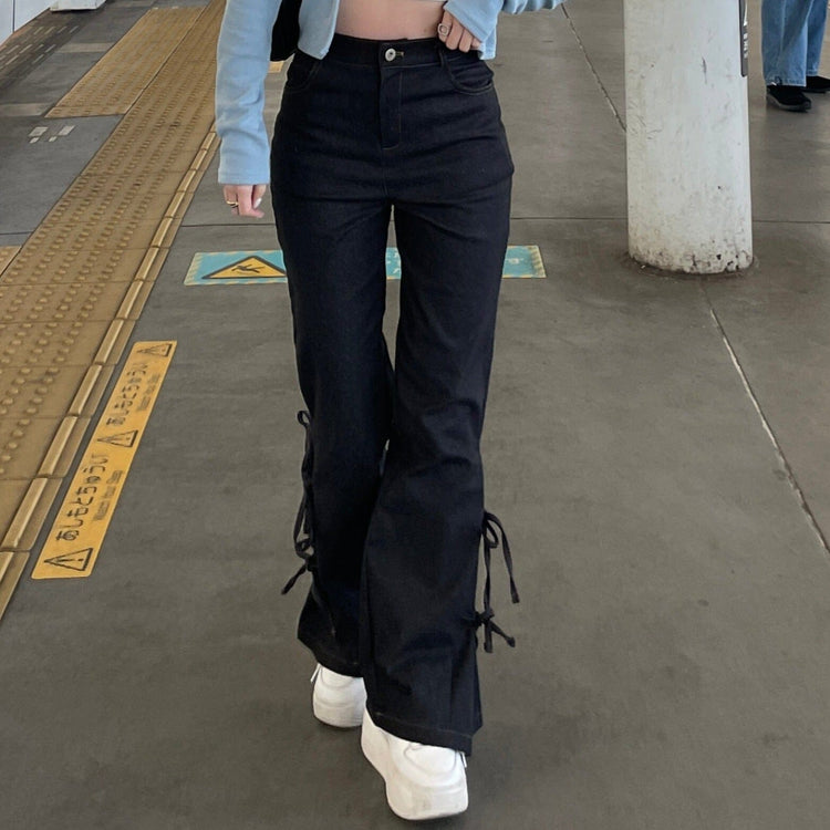 RiLi】サイドリボンデザインデニム | Judin