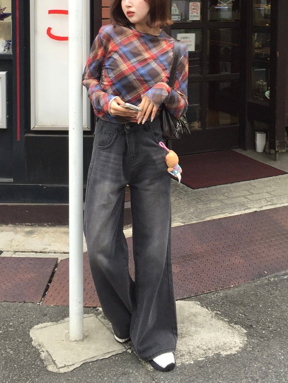 Washed wide denim pants | Judin
