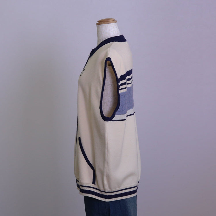 XL【未使用】1PIU1UGUALE3×戸賀敬城 ロゴジャカード Vネックベスト M【未使用】1PIU1UGUALE3 GOLF×戸賀敬城 ジャカード ベスト