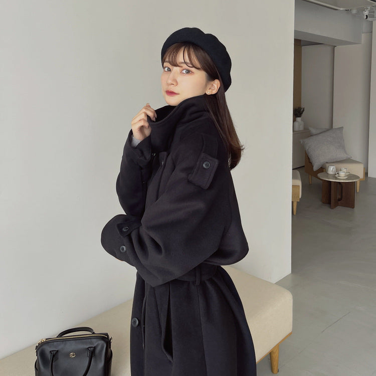 RiLi】スタンドカラーロングコート | Judin