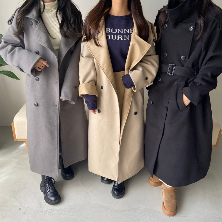 RiLi】スタンドカラーロングコート | Judin