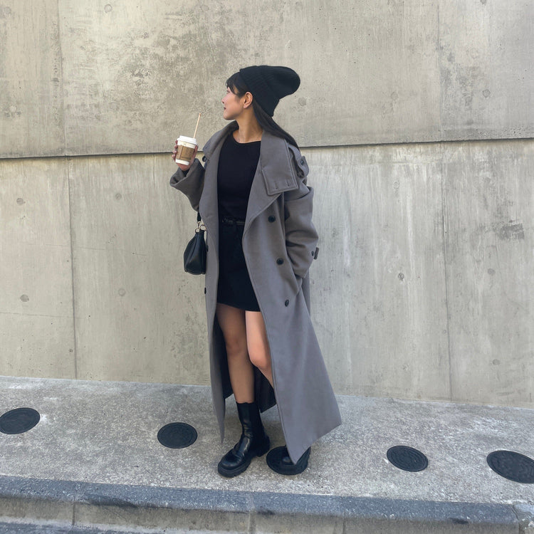 RiLi】スタンドカラーロングコート | Judin